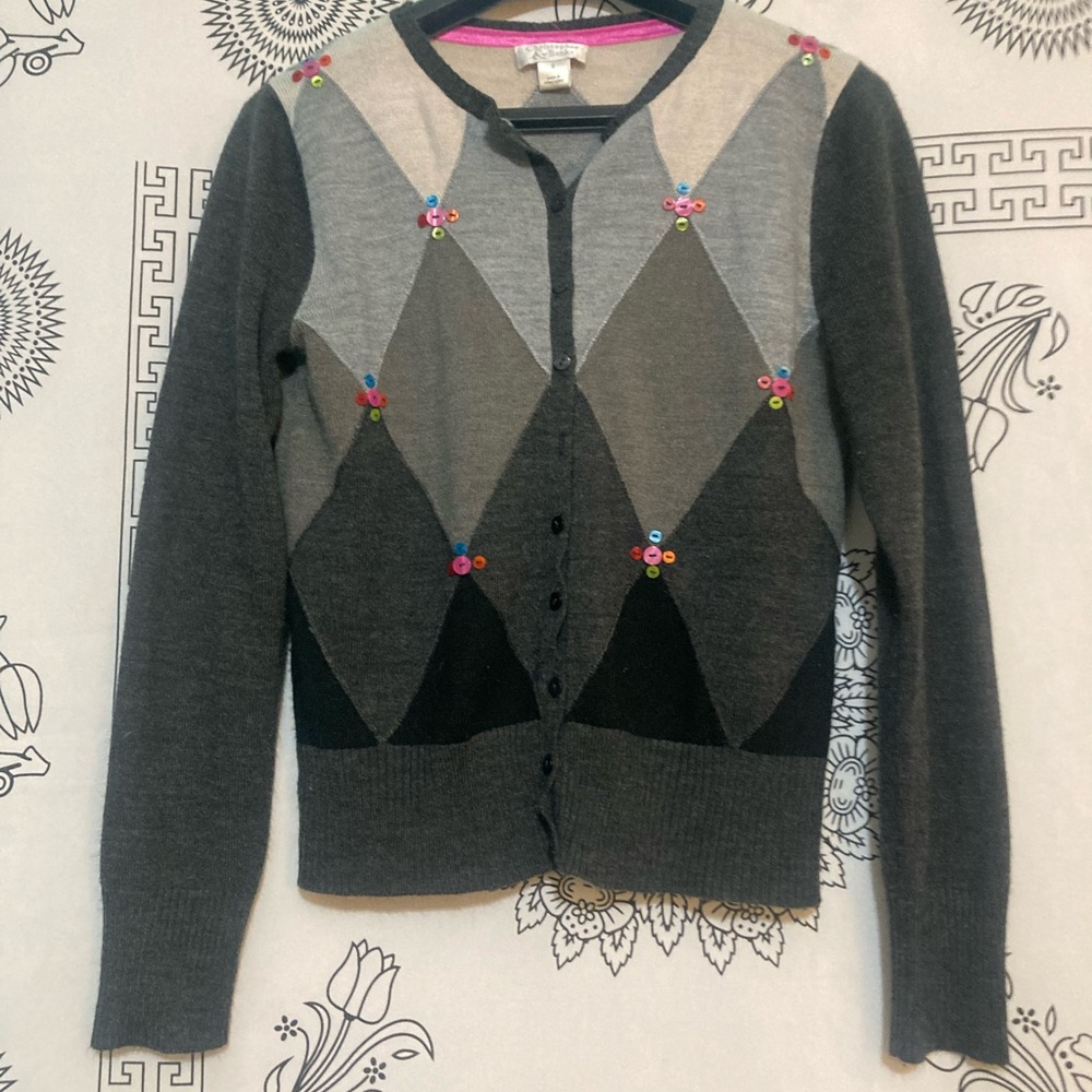 Christopher & Banks Argyle Cardigan